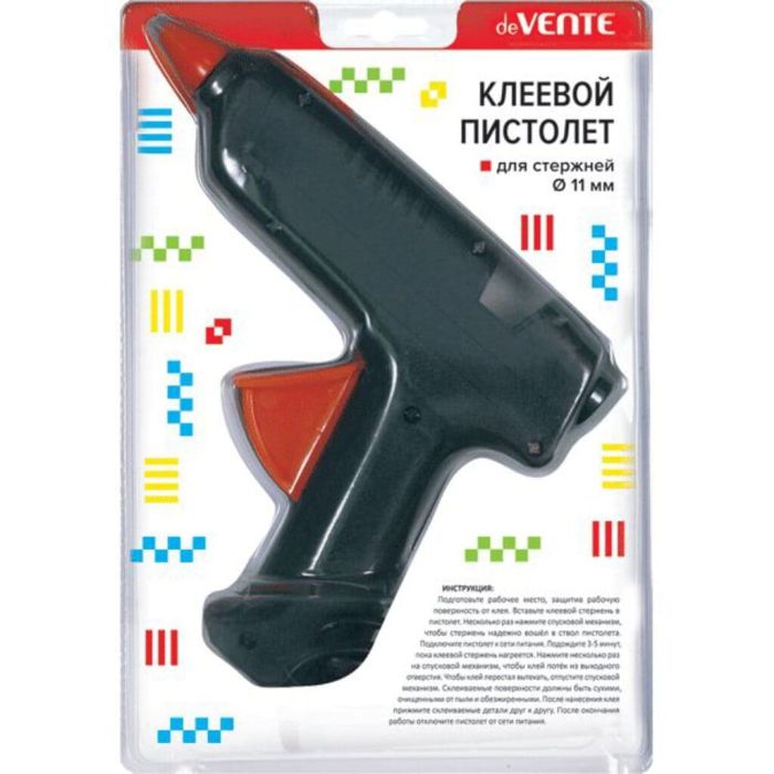 Клеевой пистолет " deVente " мощность 60 Вт, время нагрева до рабочей температуры - 3-5 минут - купить в магазине Кассандра, фото, 4627138518830, 