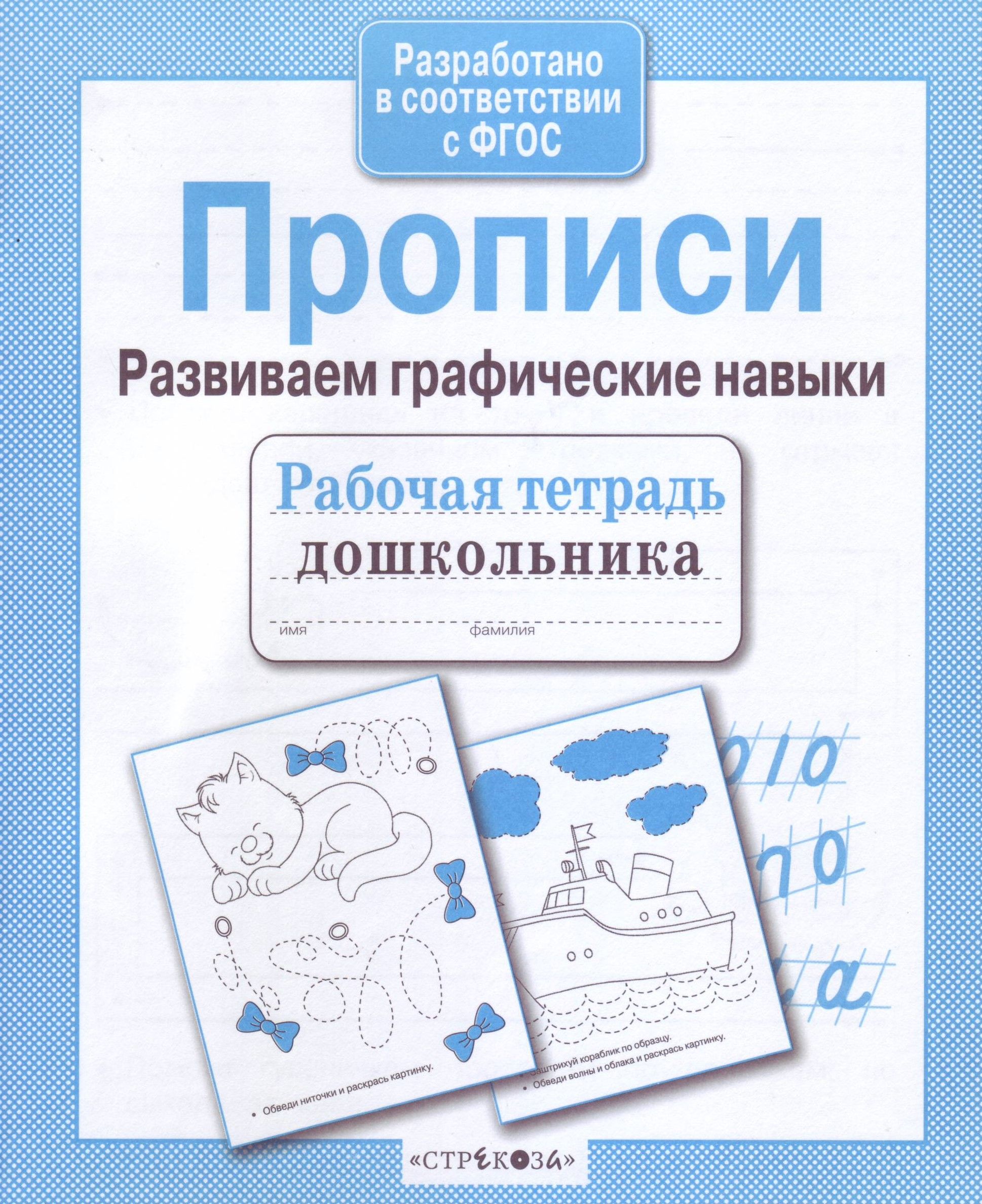 Рабочая тетрадь дошкольника.Прописи. Разв. графические навыки - купить в магазине Кассандра, фото, 9785995144649, 