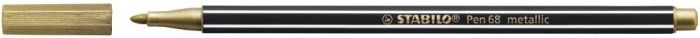 ФЛОМАСТЕР STABILO PEN 68 METALLIC ЗОЛОТО - купить в магазине Кассандра, фото, 4006381530194, 
