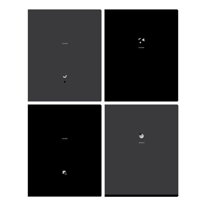 Тетрадь 48л., А5, клетка BG "Monocolor. Black. Concise", soft-touch ламинация, тиснение фольгой - купить в магазине Кассандра, фото, 4690326271206, 