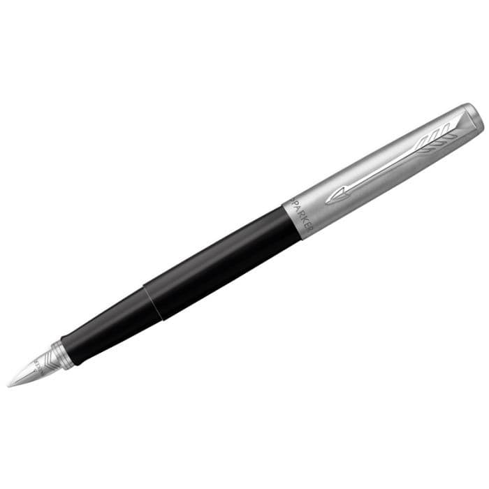 Ручка подарочная перьевая " Parker " Jotter Original F60 цвет корпуса- серебро/черный, с колпачком, - купить в магазине Кассандра, фото, 3026980968946, 