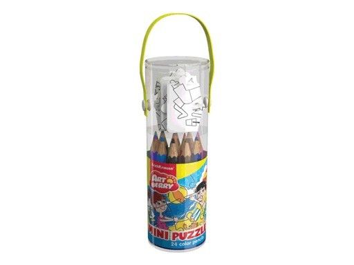 Набор для творчества Mini Puzzle set-1 Artberry (24 мини цв каранд+ 9 элементов пазла для раскраш) - купить в магазине Кассандра, фото, 4041485349709, 